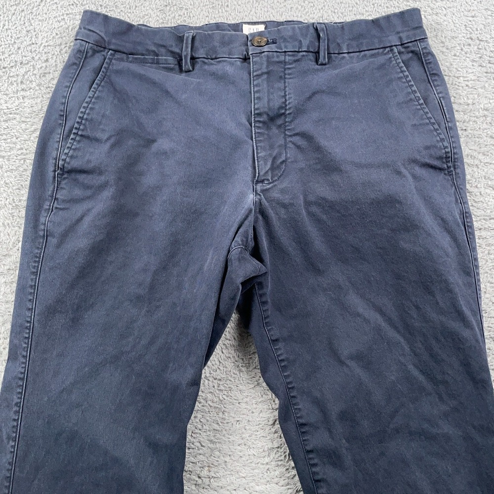 GAP Pants Mens 32x32 Blue Chino Essential Khaki Athletic Fit Casual Preppy